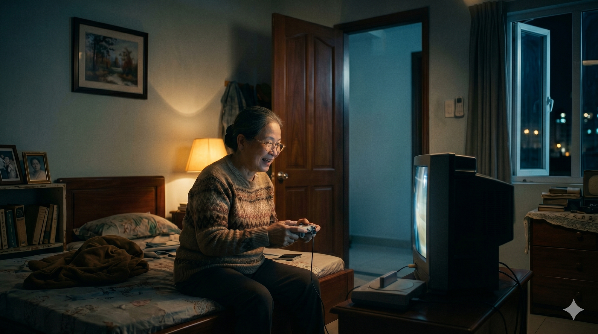 Cụ bà 91 tuổi khiến cảnh sát bất ngờ khi mải mê chơi game - Ảnh 1.